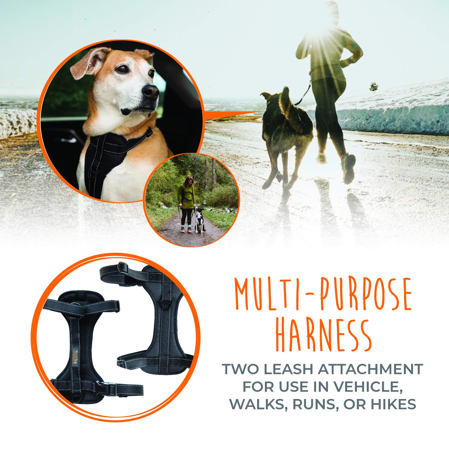 Mighty Paw Harnais Réglage Taille, ajustement personnalisé pour chaque chien.