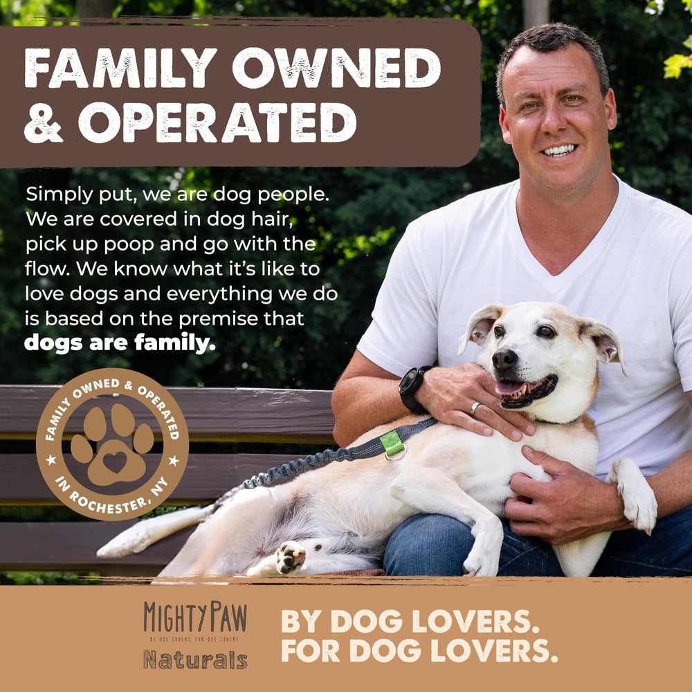 Mighty Paw Naturals : ingrédient unique, seul boeuf utilisé.