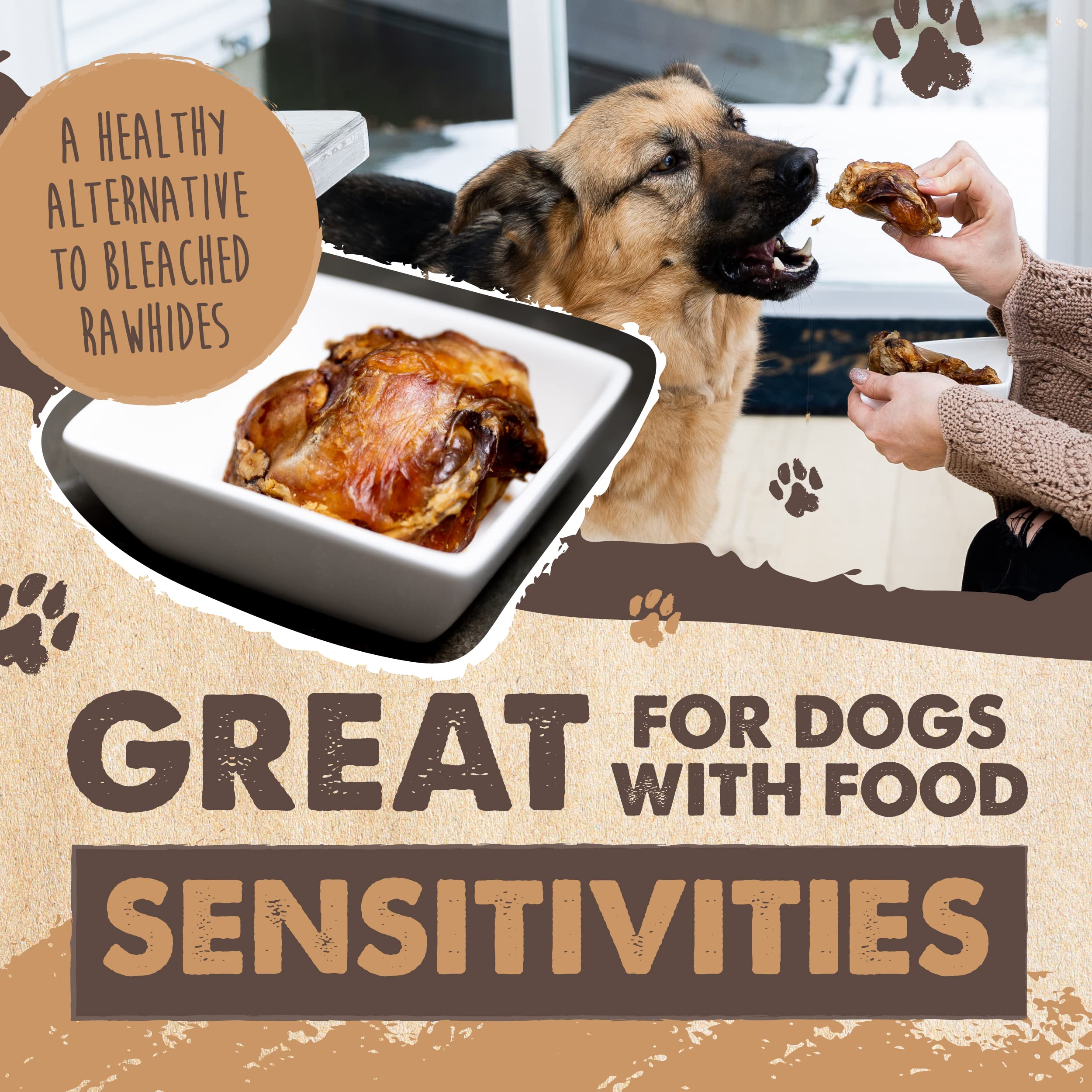 Mighty Paw Naturals Chien Mastication Longue: activité mentale et plaisir.
