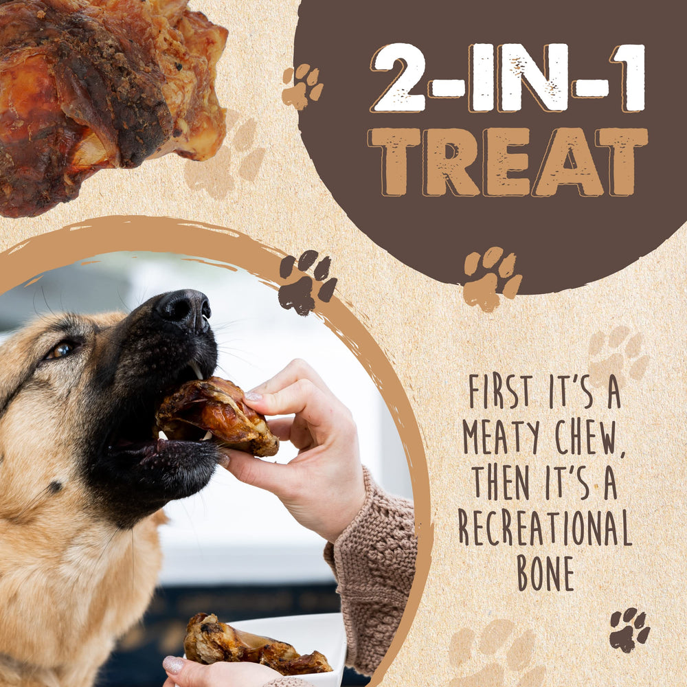 Mighty Paw Naturals Os Boeuf Avec Viande Attachee: goût savoureux et durabilité.