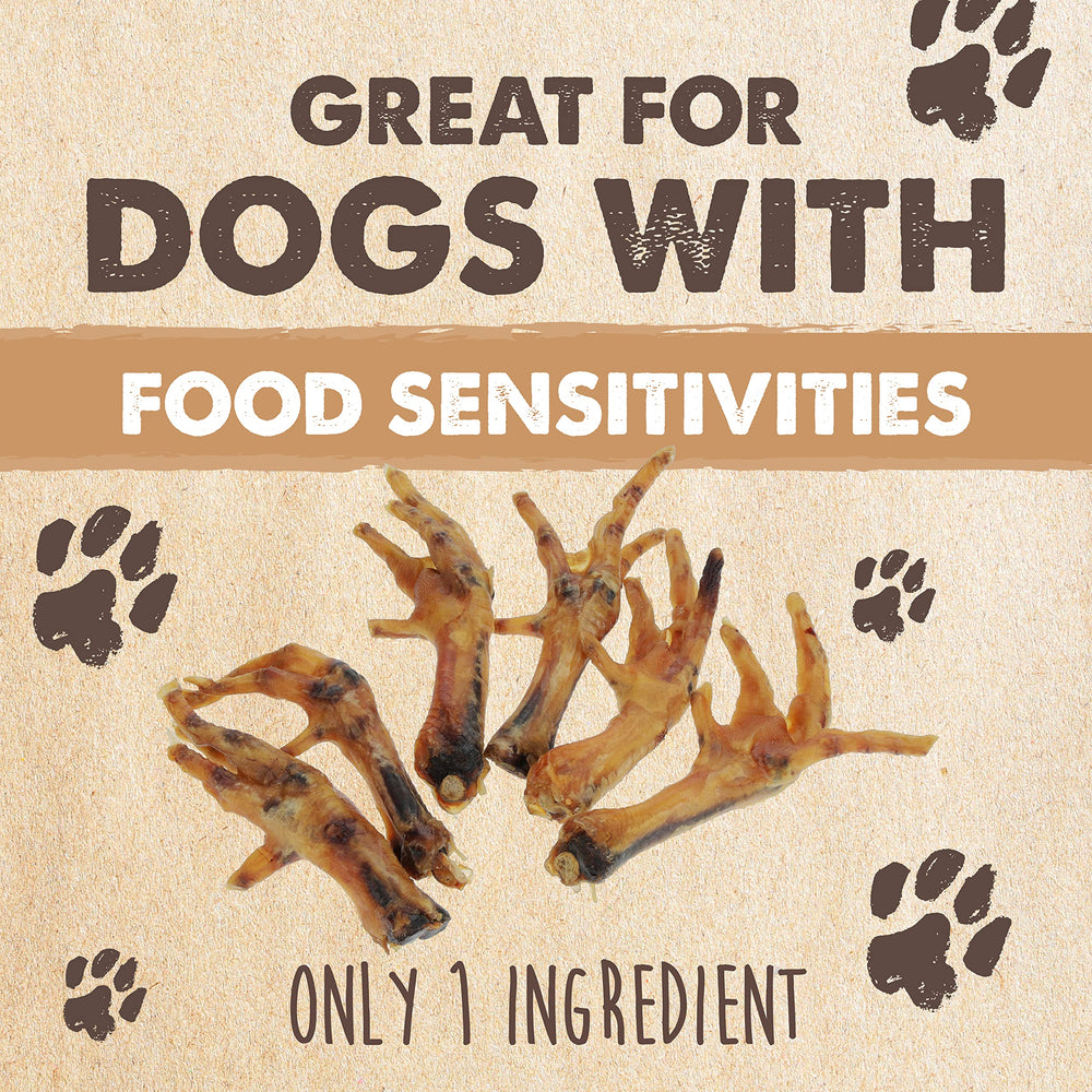 Glucosamine et chondroïtine présents dans les pattes de poulet Mighty Paw Naturals.