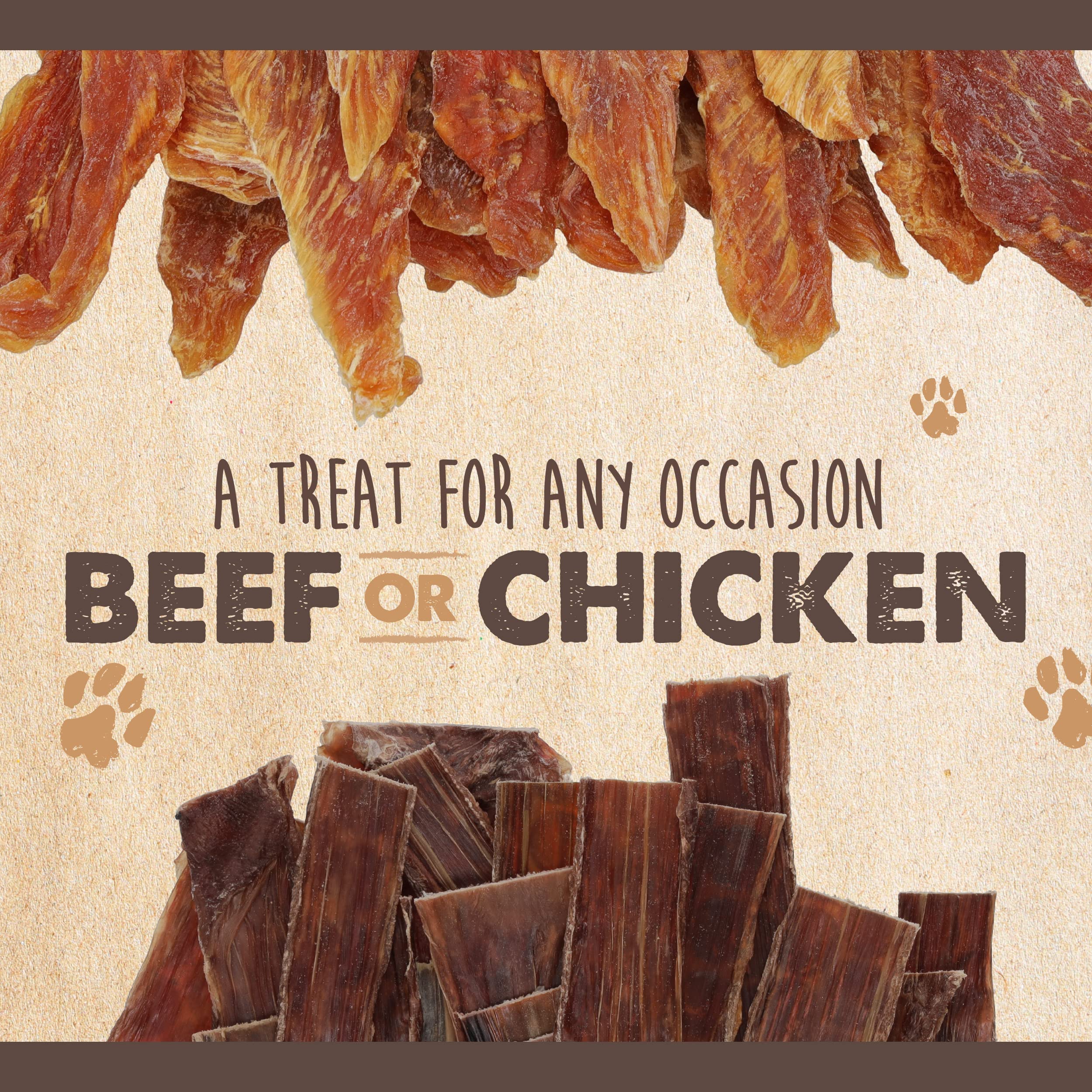 Mighty Paw Naturals poulet jerky récompenser les repas, option naturelle.