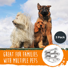 Mighty Paw pack de 3 attache-mousqueton, idéal pour plusieurs chiens.
