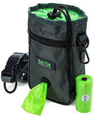 Sac Mighty Paw friandises pour chien avec cordon, pour promenades mains libres.