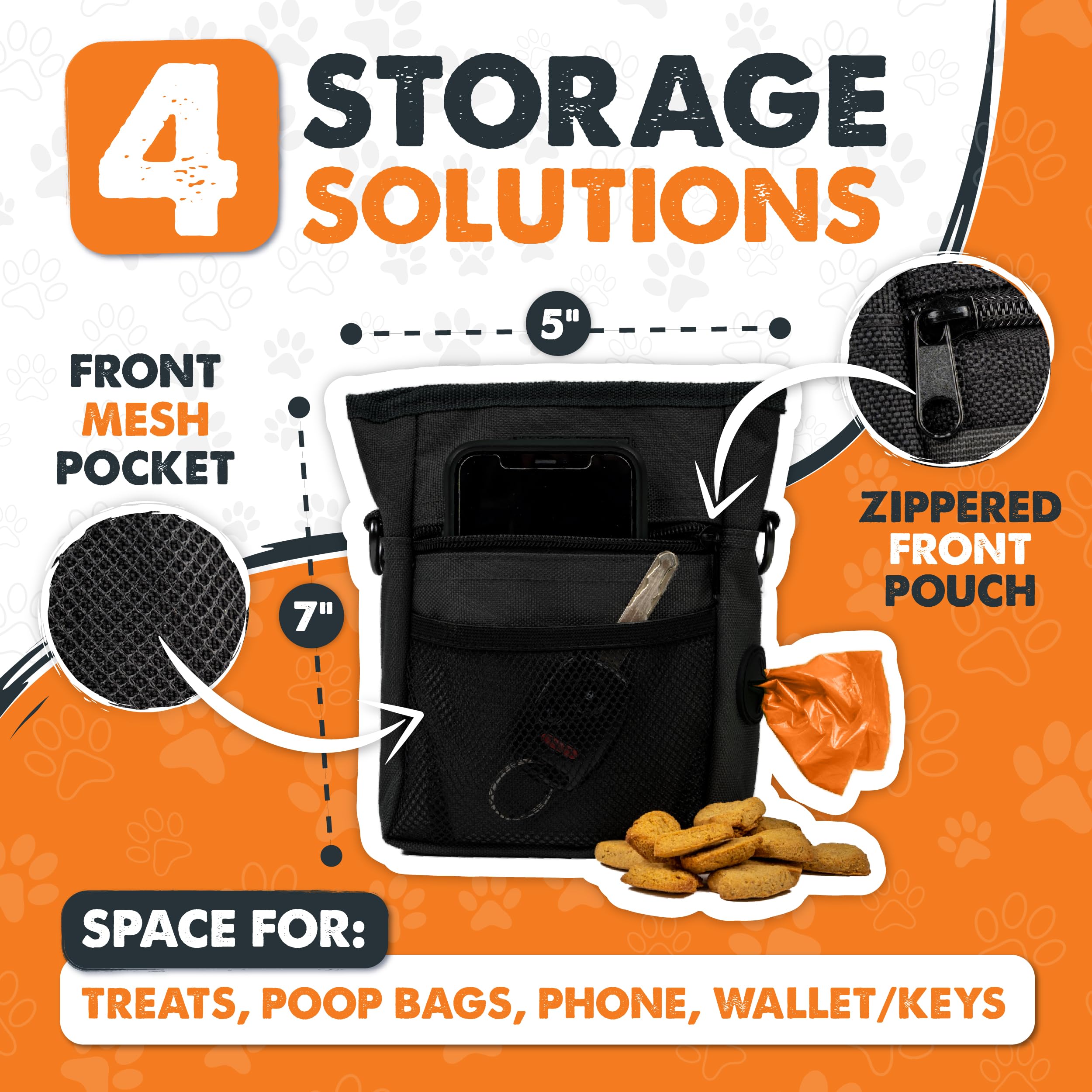 Mighty Paw porte-sacs-poubelle integre pratique et propre pour les sorties.