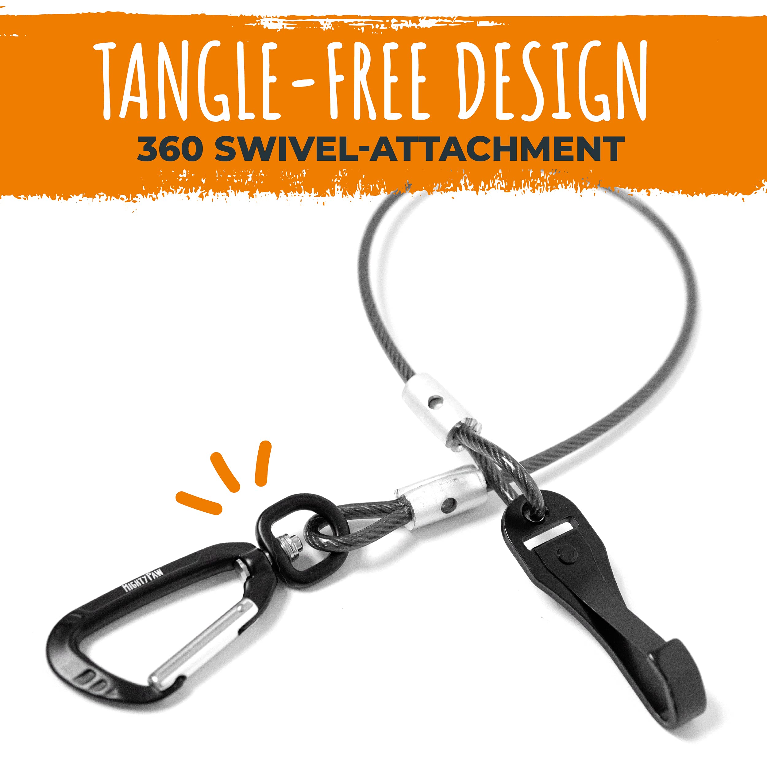 Swivel anti-enchevêtrement Mighty Paw pour trajet sans nœuds