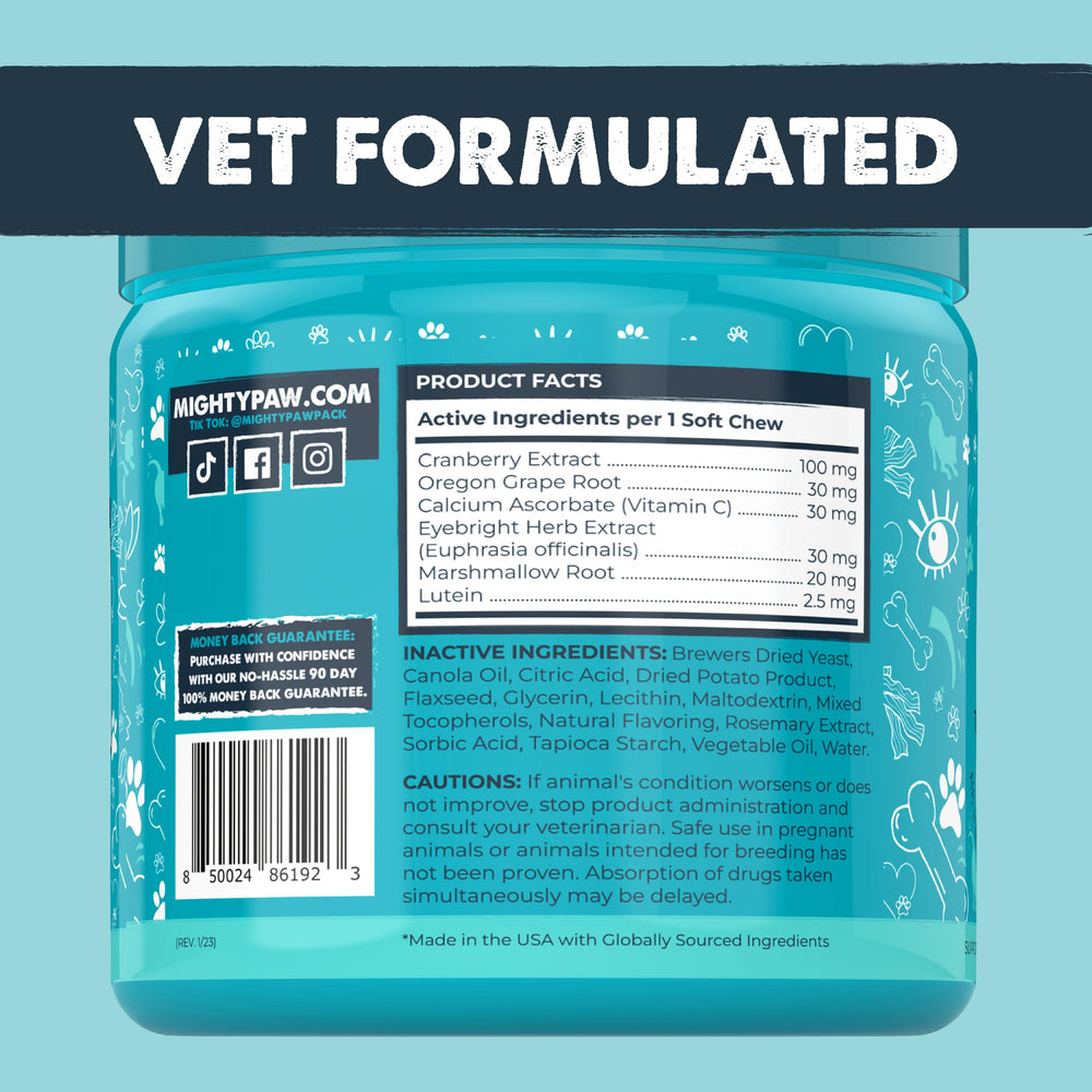 Produit fabriqué aux etats-unis par Mighty Paw Waggables Eyes, qualité et traçabilité.