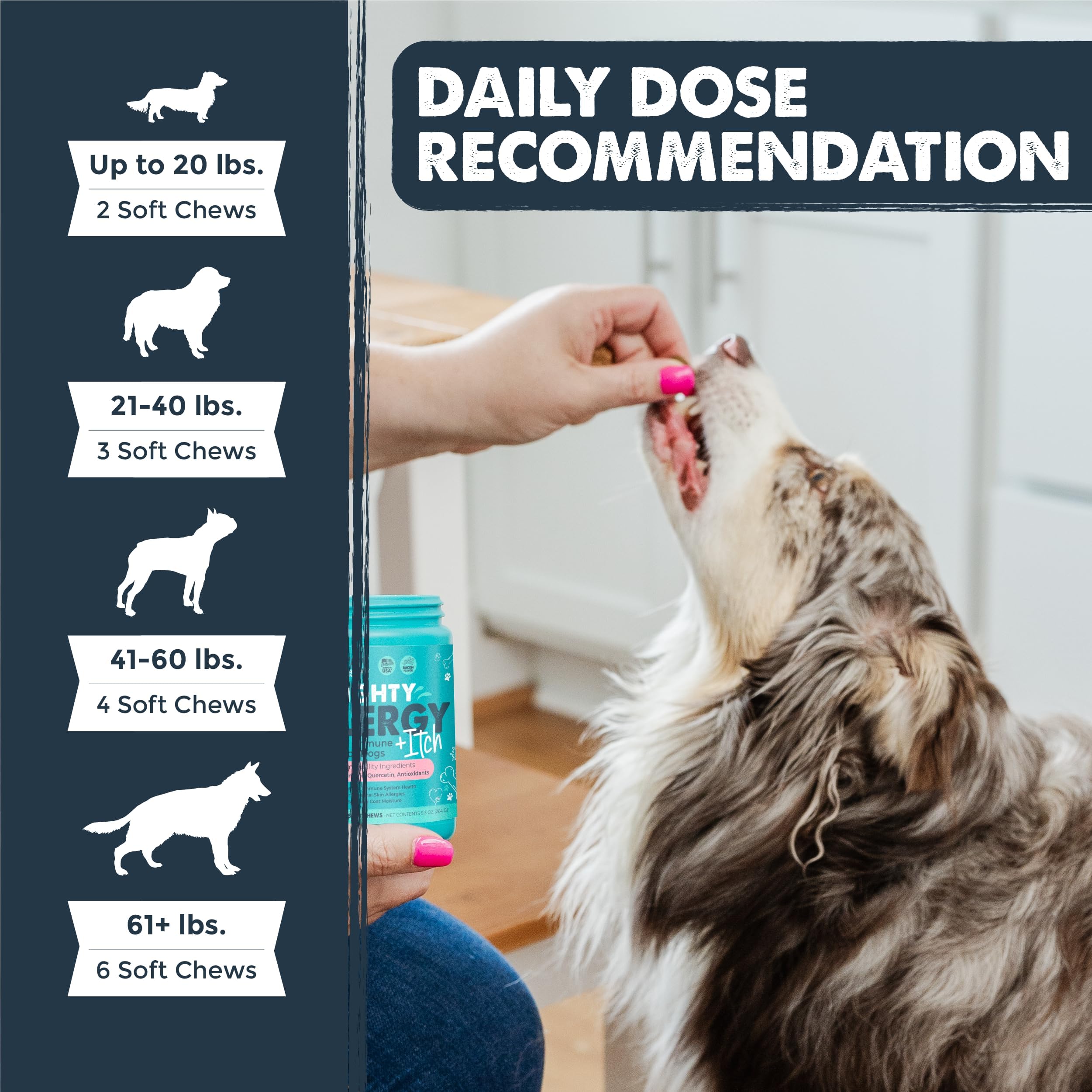 Mighty Paw Waggables formule vétérinaire: sécurité et expertise pour chiens.