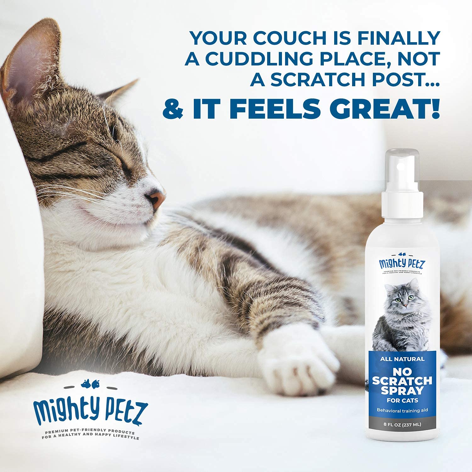 Mighty Petz spray anti-griffure pour plantes — préserve votre végétation.