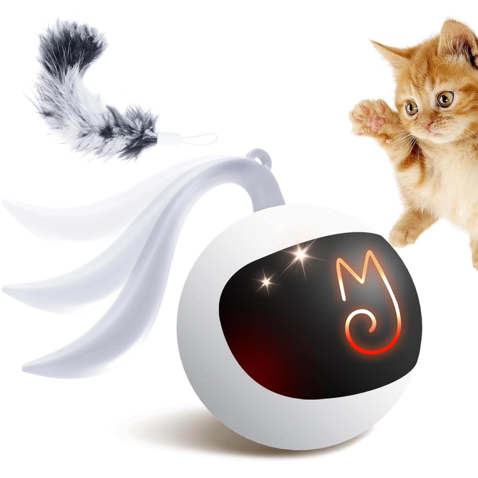 Migipaws balle interactive-chat lumineuse favorise la poursuite et l'amusement intérieur.