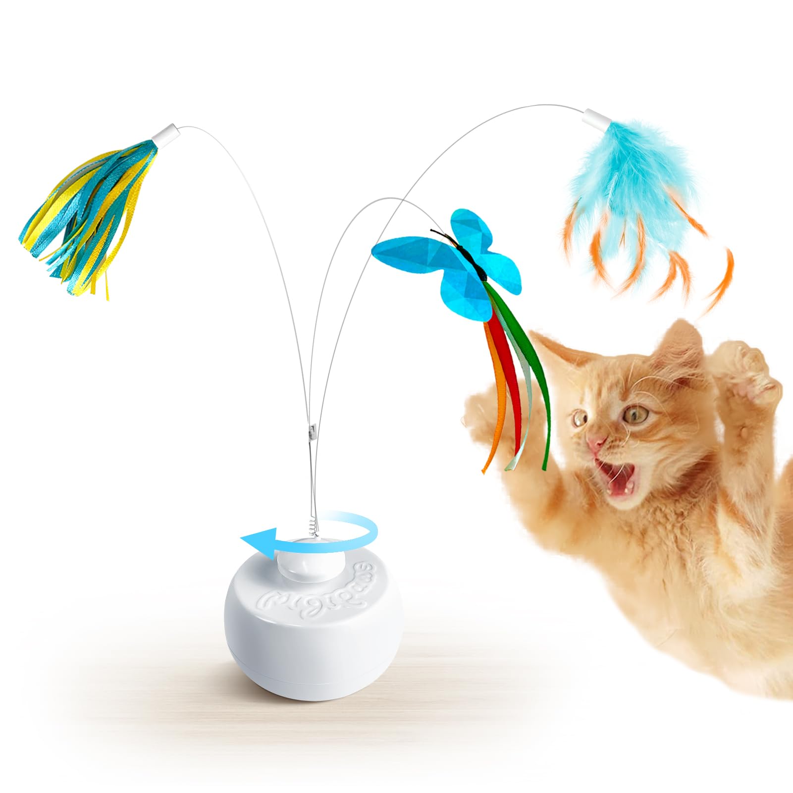 Migipaws papillon interactif: exploration et poursuite sans effort.