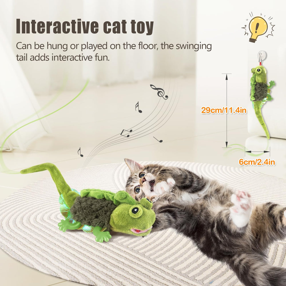Migipaws Lézard peluche douce pour jeux tactiles et interactifs