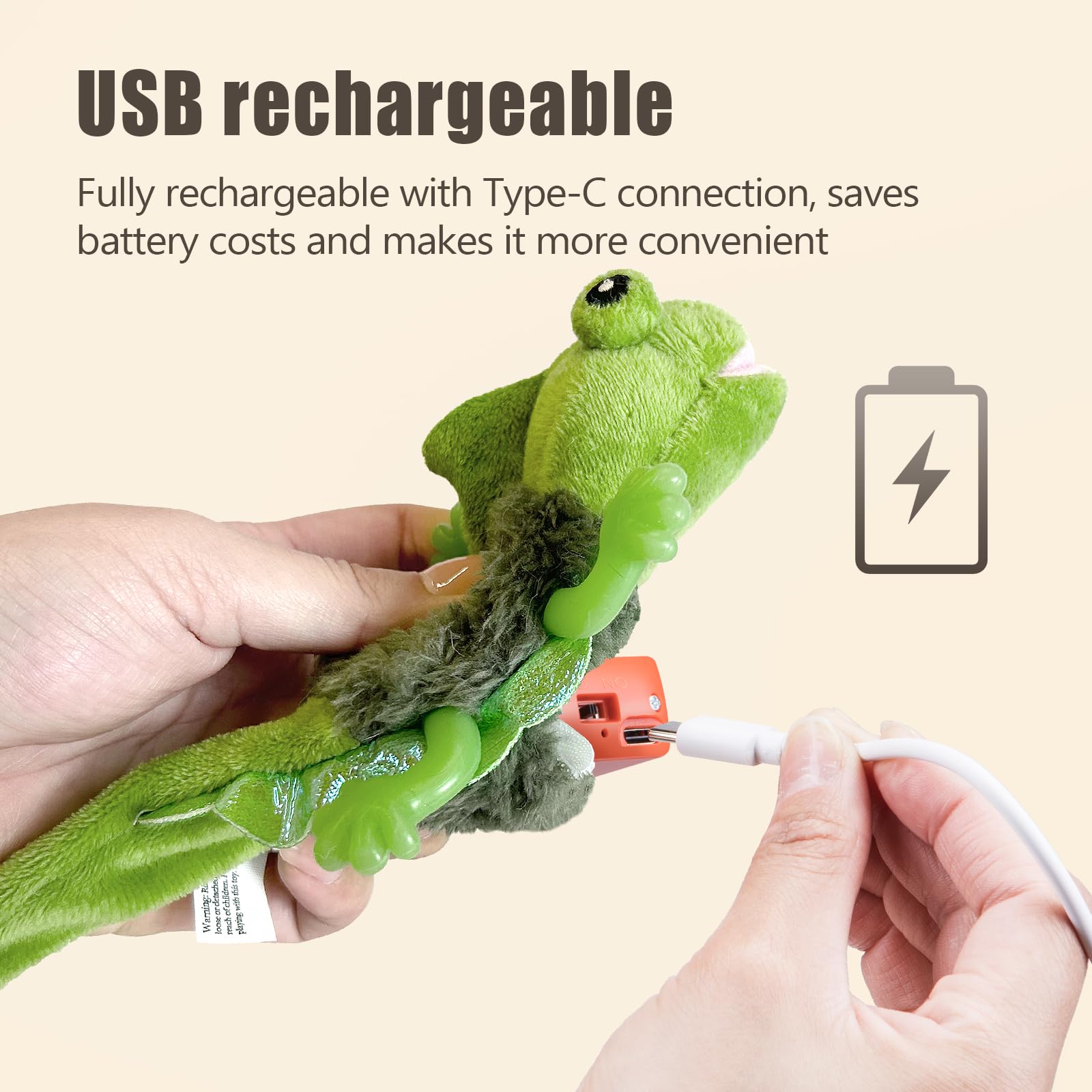 Migipaws Lézard rechargeable avec câble USB-C