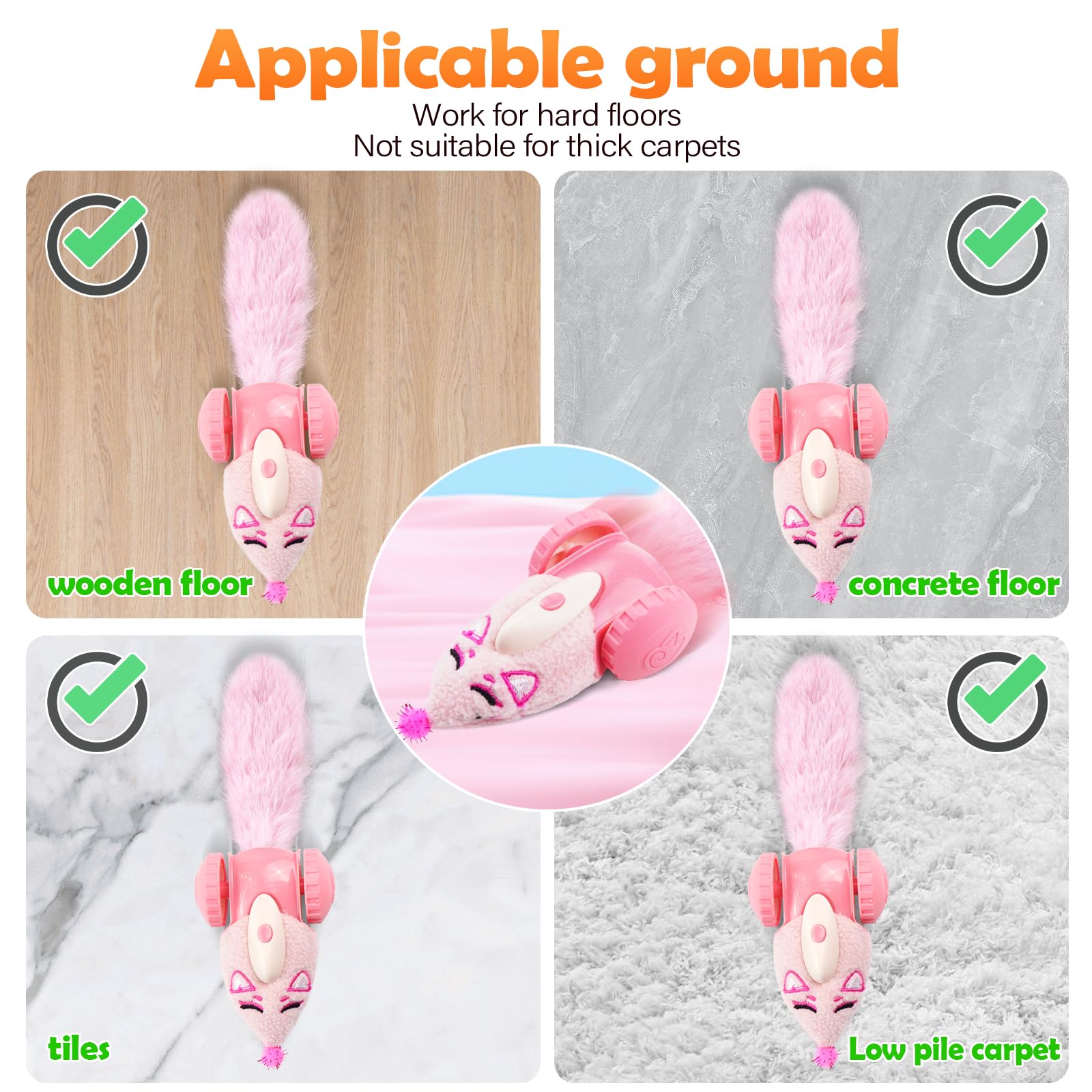 Migipaws matériaux sûrs: ABS durable et peluche non toxique pour les félins.