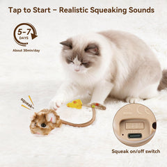 Migipaws MigiMouse : peluche durable, toucher doux et rassurant