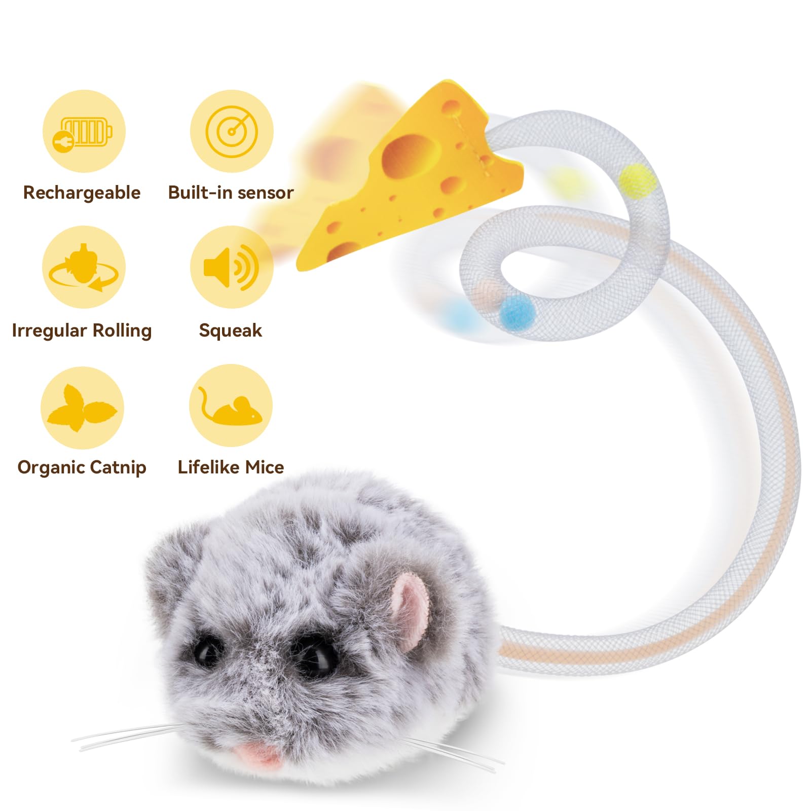 Migipaws Migimouse: capteur de mouvement intelligent relance le jeu après chaque toucher.