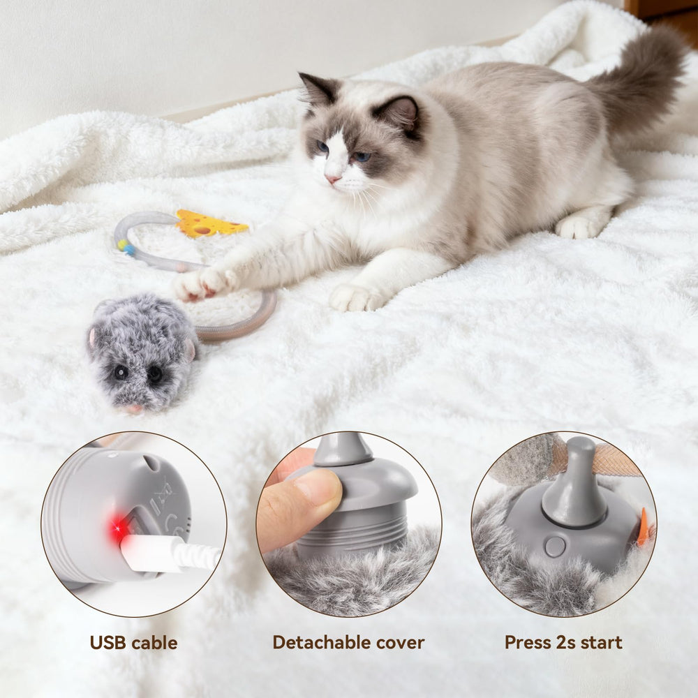 Migipaws Migimouse: sachet d'herbe-a-chat amovible pour raviver l'attirance.