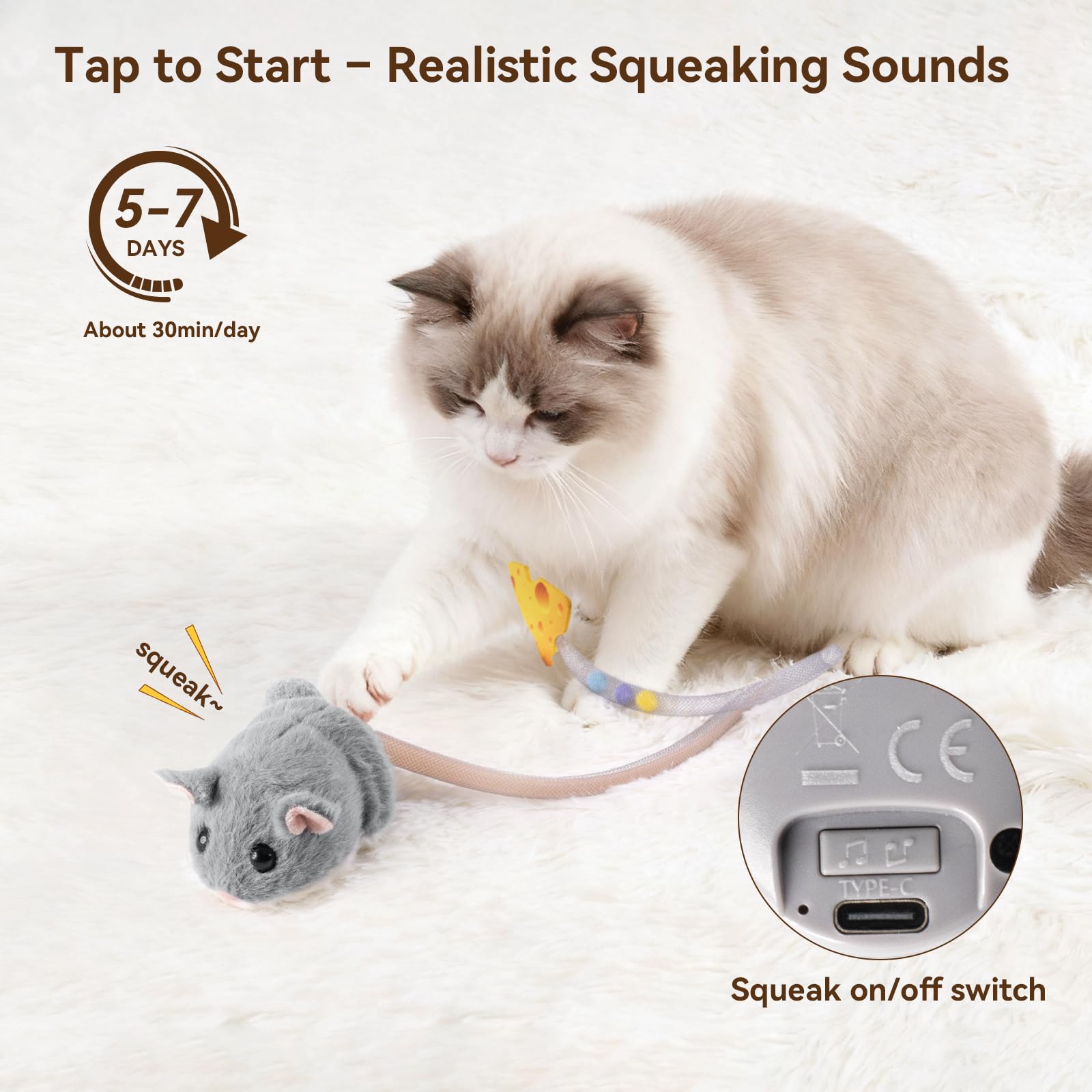 Queue en mailles plastiques pour une texture durable et interactive