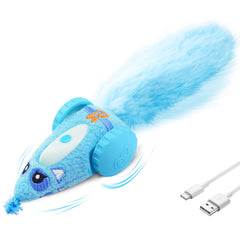 Migipaws Souris peluche interactive en mouvement pour stimuler la chasse des chats.