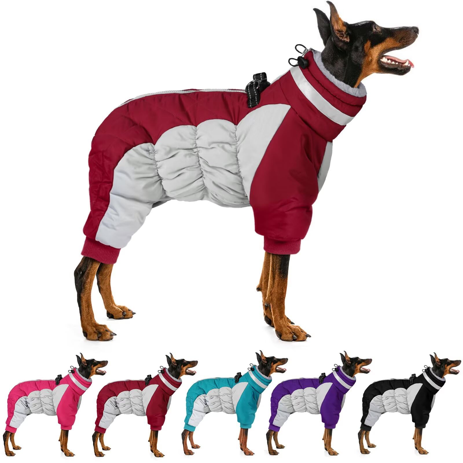 MIGOHI manteau chien, corps entier réfléchissant, isolation efficace contre le froid.