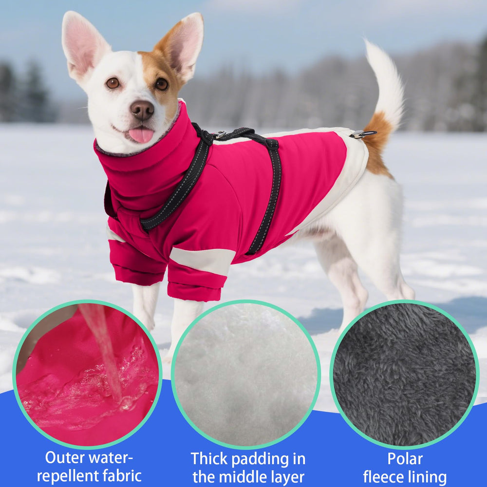 MIGOHI manteau chien moyen fermeture à glissière au dos, enfiler facilement.