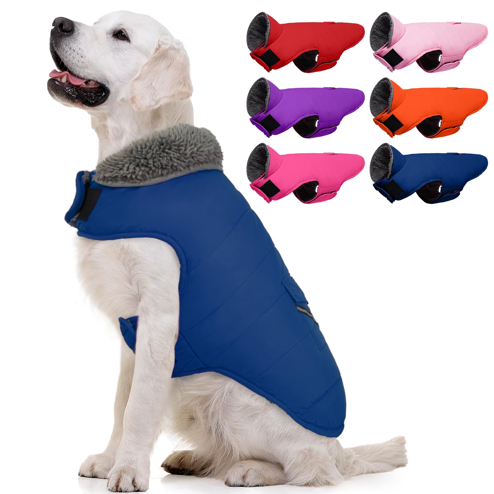 Veste MIGOHI pour chien avec doublure polaire pour rester chaud pendant l'hiver.