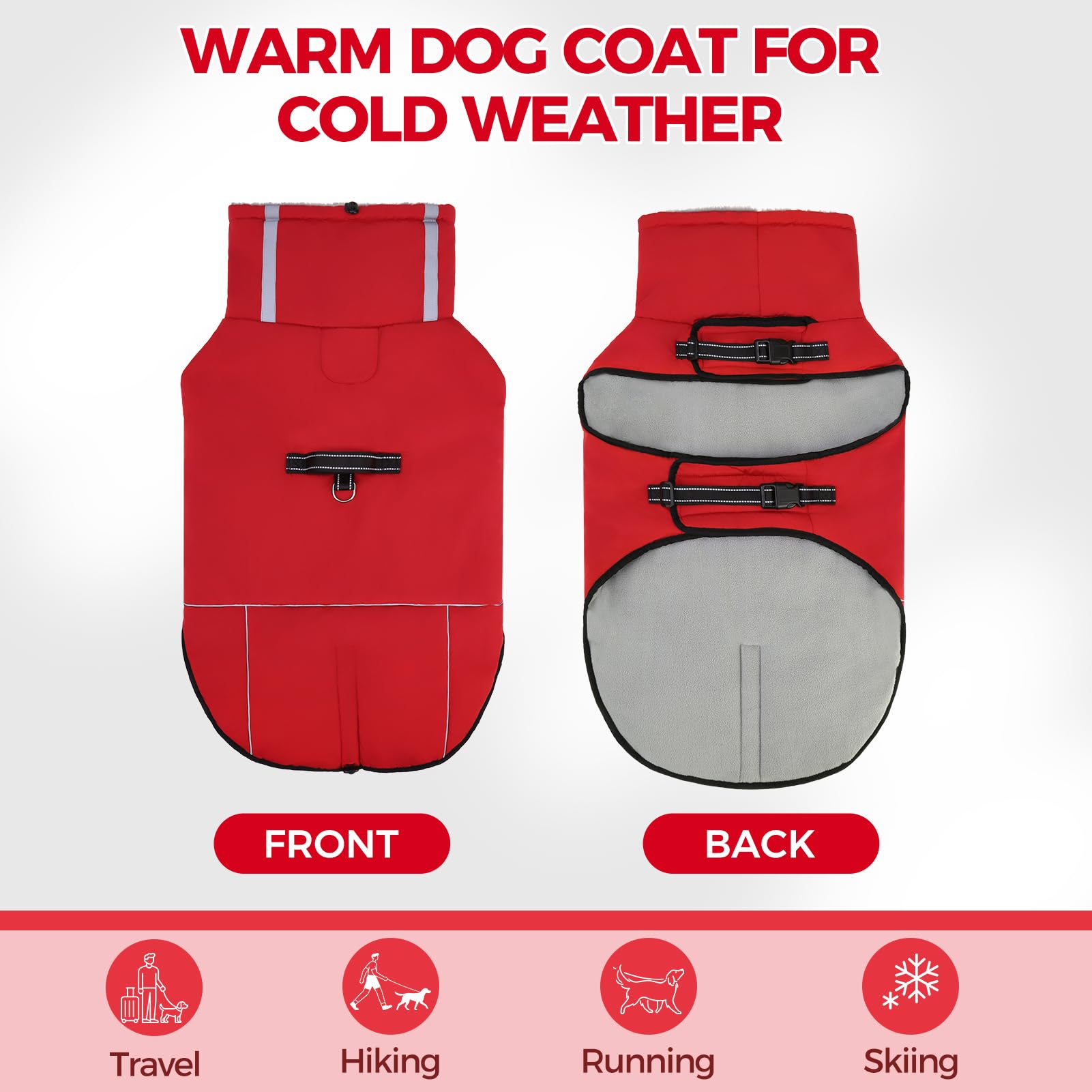 Mihachi manteau chien grand col roulé haut pour chaleur durable.