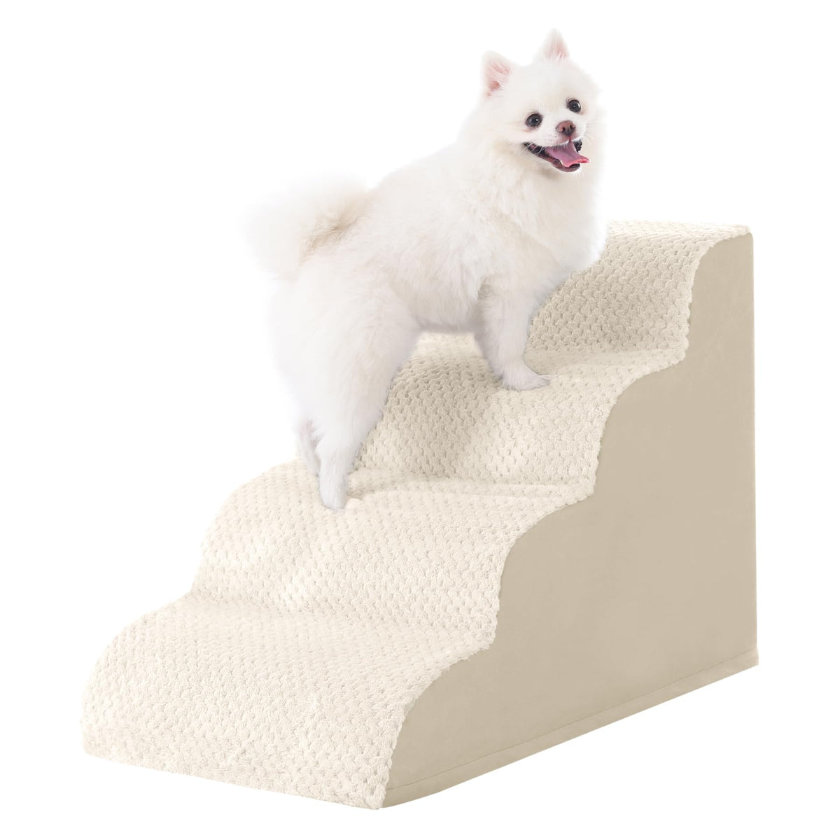 MIHIKK escalier pour chien à 4 niveaux en courbe, accès facile au canapé.