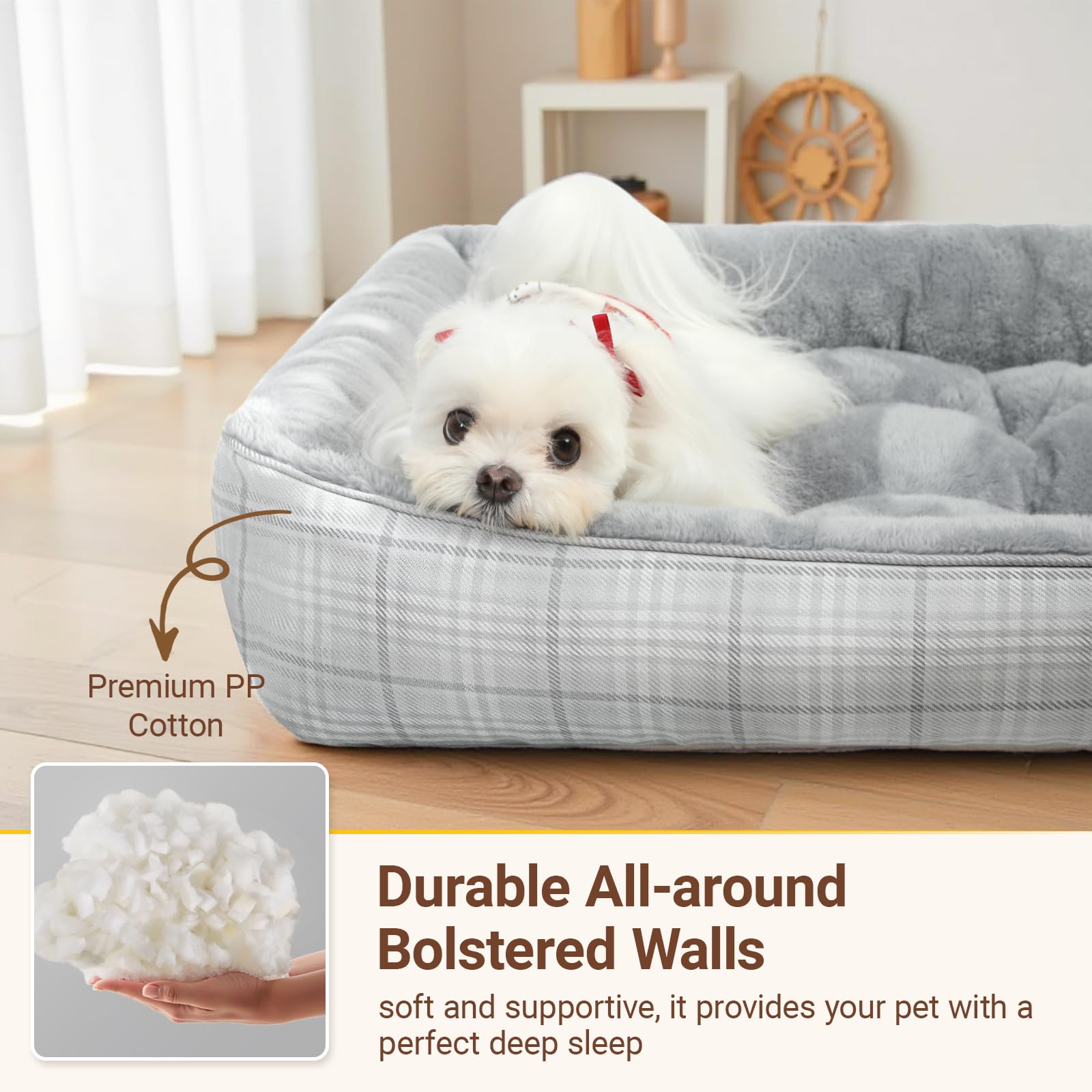 MIHIKK lit rectangle pour chat, tissu doux et ambiance cocooning.