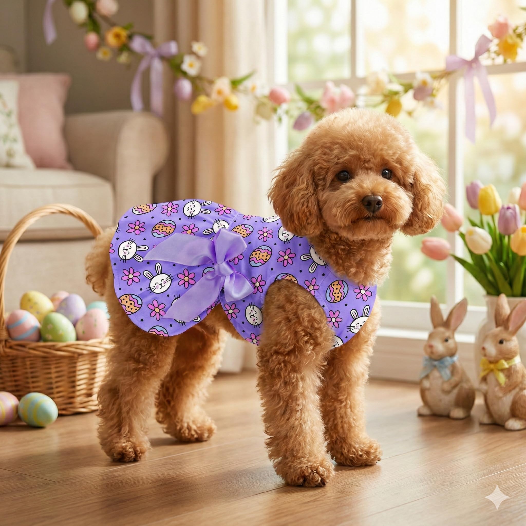 Robe Miiemiu petit chien, tissu doux et respirant.