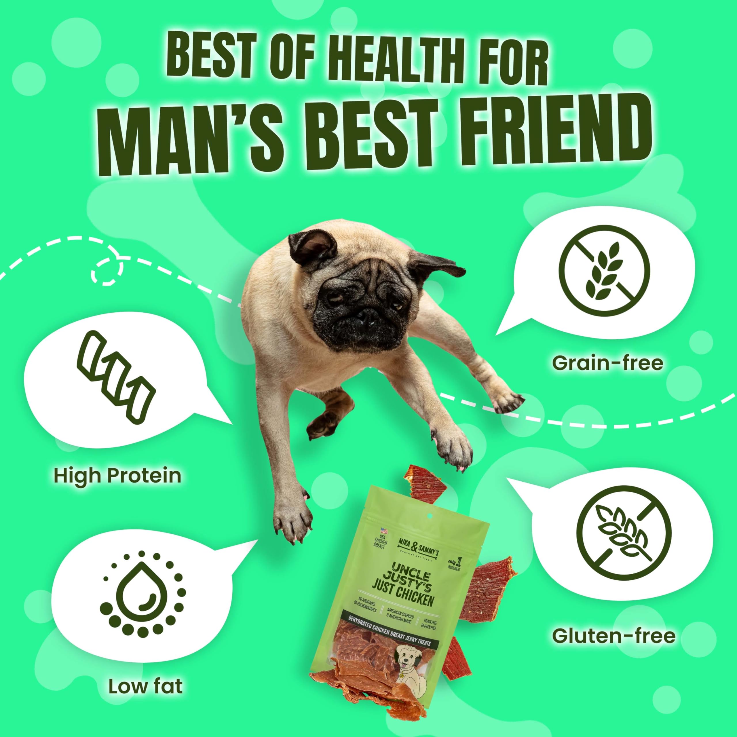 Sans gluten ni céréales, adapté aux chiens sensibles.