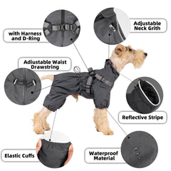 Mile High Life imperméable chien, bande réfléchissante pour visibilité nocturne.
