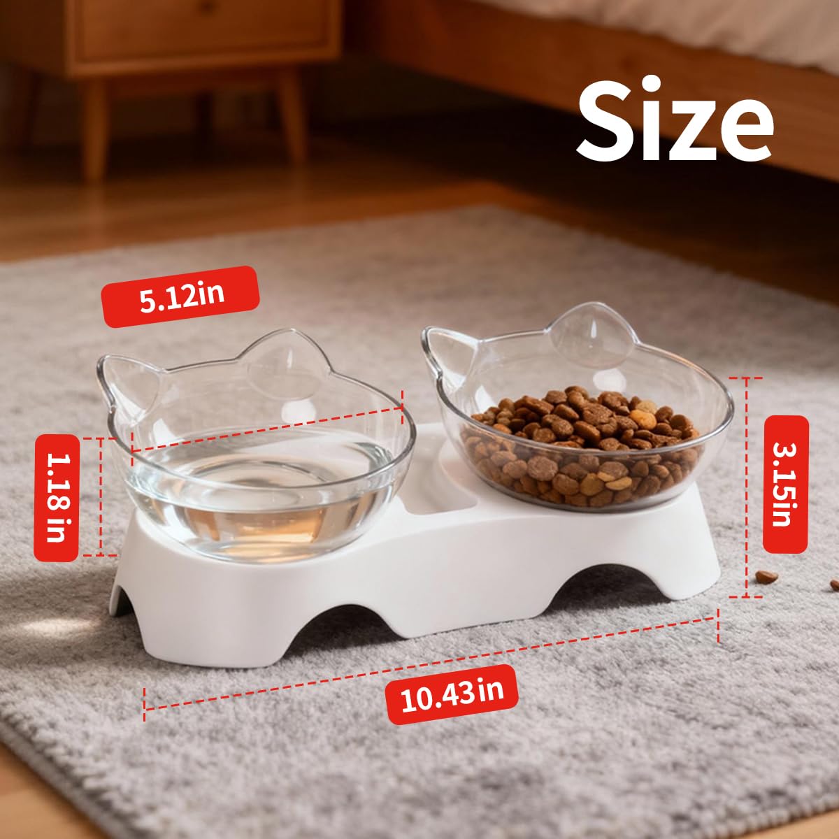 Milifun gamelles chat materiau pc-pp robuste pour une longue durabilite.