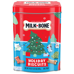 Milk-Bone biscuits fête pour petit chien dans boîte 24 oz, idéal cadeau.