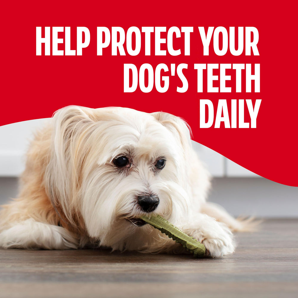 Milk-Bone Brushing Chews haleine plus fraîche après la mastication.