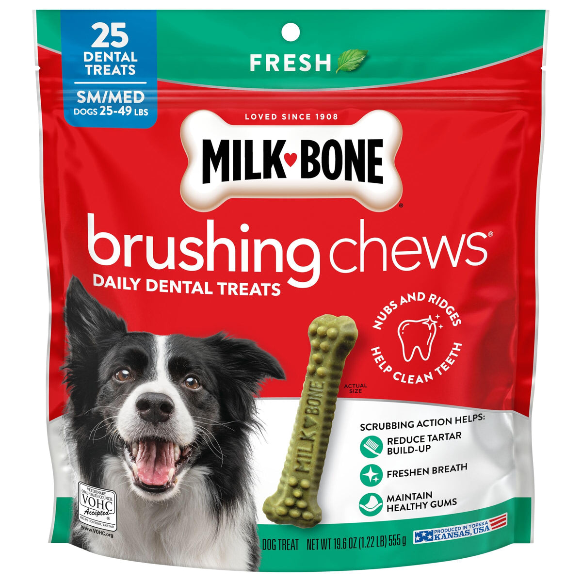 Milk-Bone Brushing Chews, photo-pack-original poulet, haleine plus fraîche