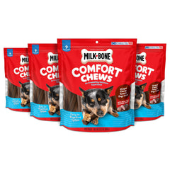 Milk-Bone Comfort Chews emballage prêt à l’emploi, sans cuir cru.