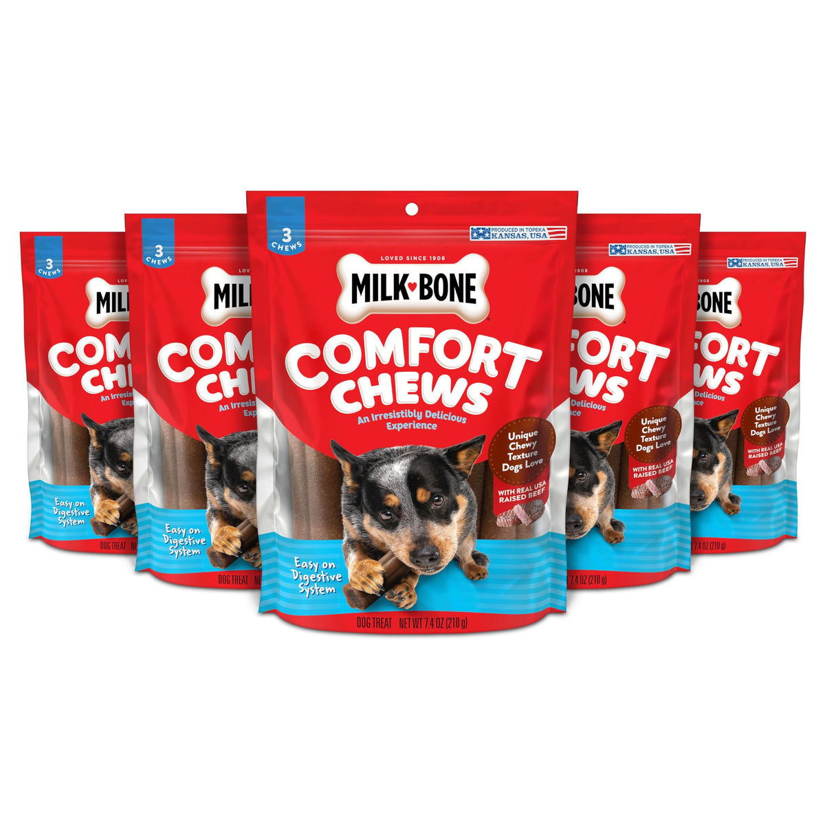 Milk-Bone Comfort Chews: texture douce lors de la mastication.