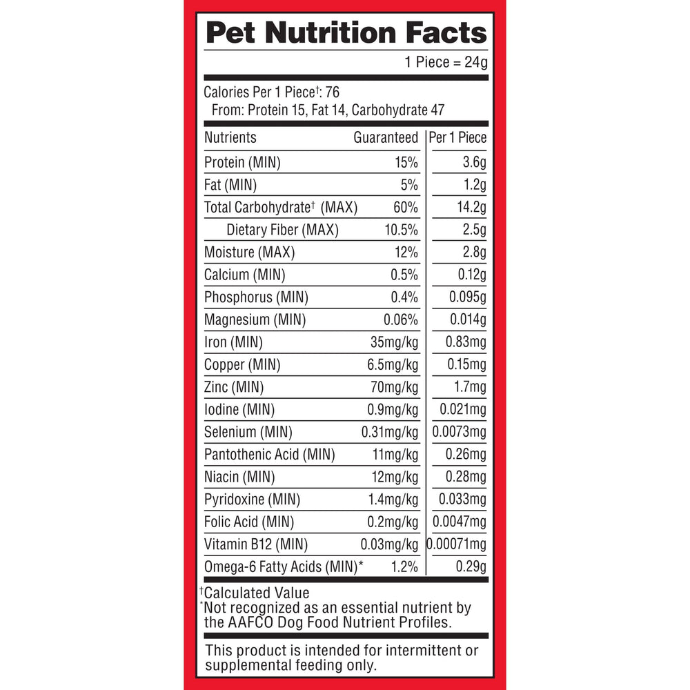 Milk-Bone Flavor Snacks calcium et phosphore: soutien potentiel pour dents et os.