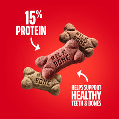 Milk-Bone Flavor Snacks Mini’s biscuits croquants, favorisent une haleine fraîche et réduisent le tartre