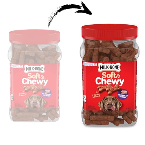 Milk-Bone récompense vitaminée, friandises moelleuses riches en vitamines et minéraux.