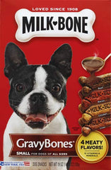 Milk-Bone Gravy Bones en paquet 450 g, friandise savoureuse pour chien.