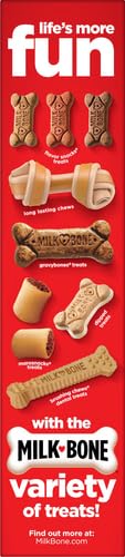 Milk-Bone Gravy Bones enrichies en vitamines et minéraux pour compléter l’alimentation.