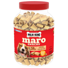Milk-Bone MaroSnacks montrant le bocal de 40 onces pour usage quotidien.