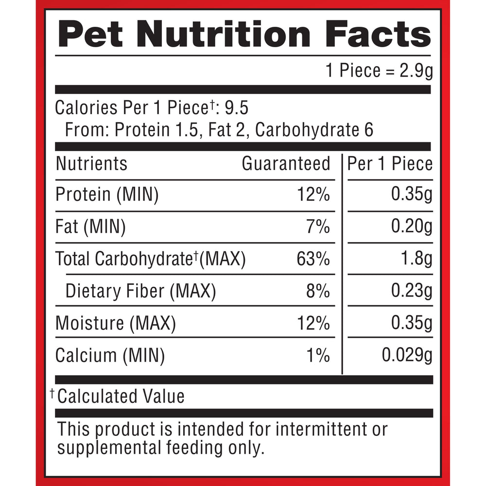 Collation quotidienne légère avec Milk-Bone MaroSnacks pour petits chiens.