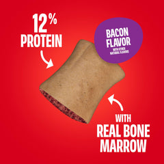 Texture croquante extérieure et cœur moelleux dans Milk-Bone MaroSnacks bacon.