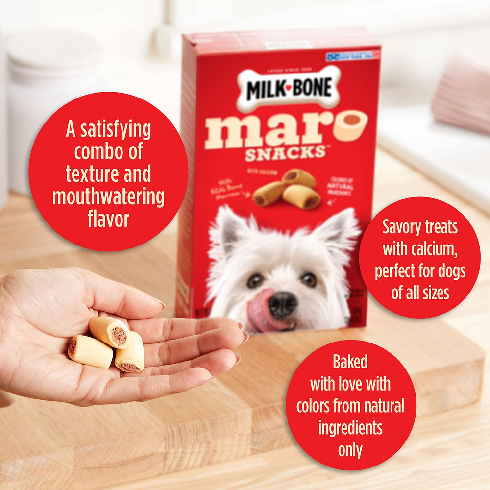 Milk-Bone MaroSnacks : fabriqué à Buffalo, New York, avec des colorants naturels.
