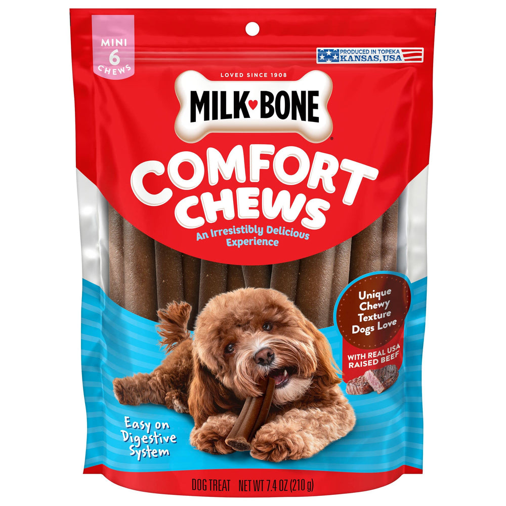 Milk-Bone Mini Comfort Chews – texture unique pour une mastication sûre.