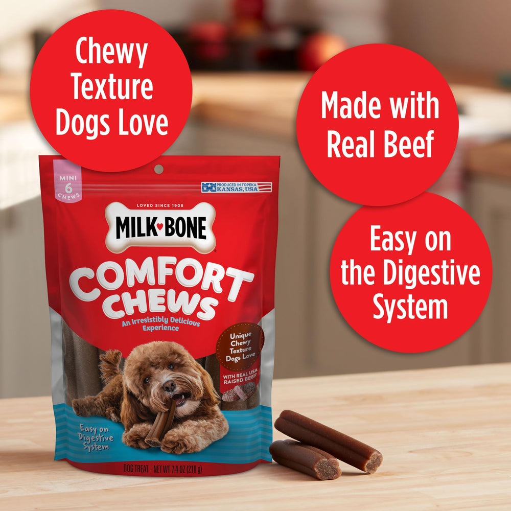 Milk-Bone Mini Comfort Chews – fabriqué aux États-Unis à Topeka.