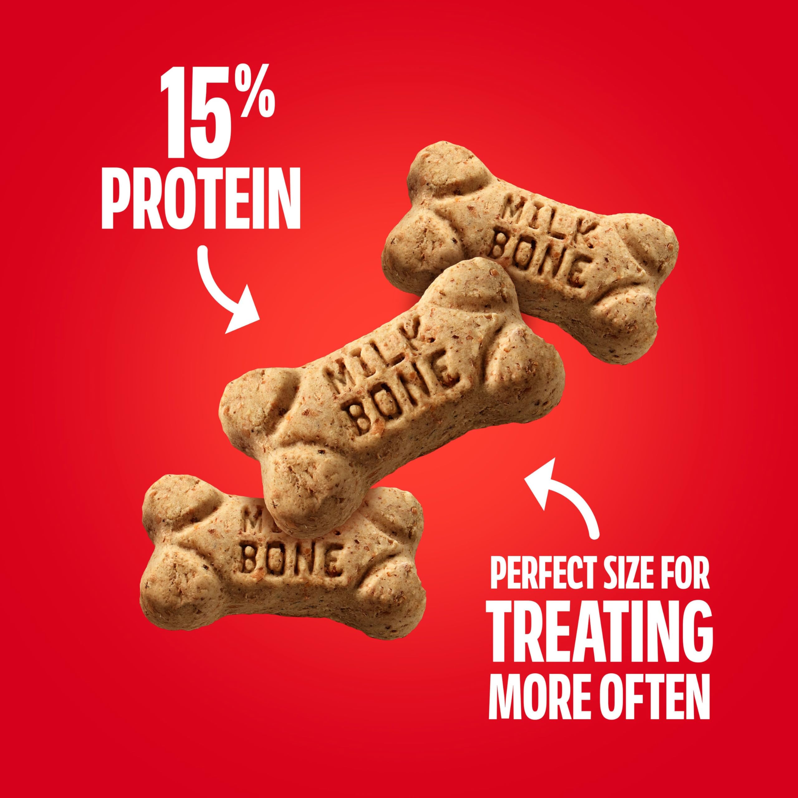 Milk-Bone Minis biscuit mini riche en protéines et vitamines.